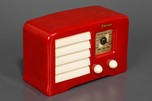 Marbleized Fire Engine Red Emerson AX-235 &rsquo;Little-Miracle&rsquo; Catalin Radio